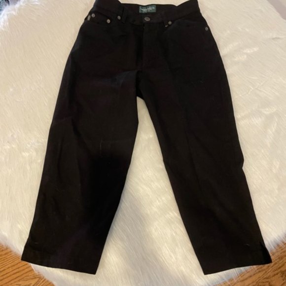 Ralph Lauren black capri jeans, petite